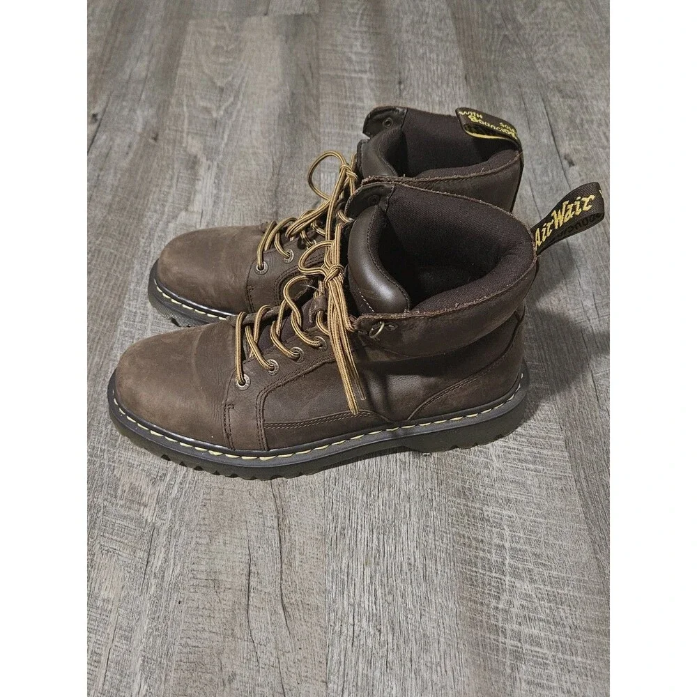 Dr Doc Martens Boots Mens 12 Womens 13 Nashville Lace Ankle Boot Brown Leather